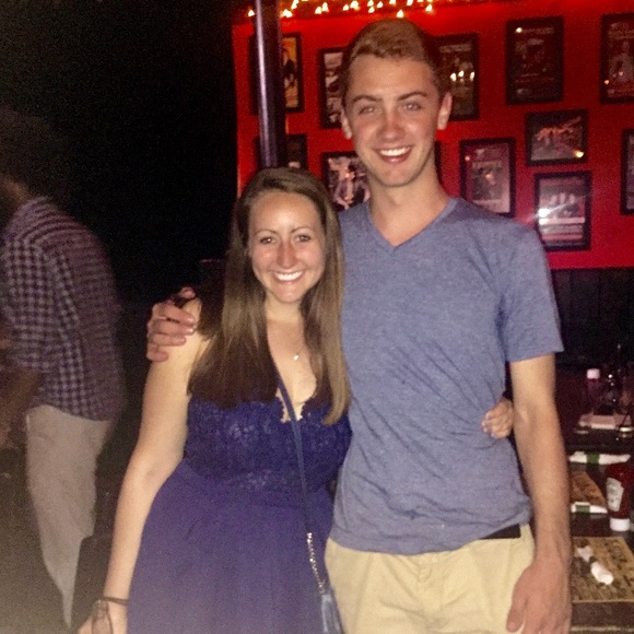 Lacy top navy dress - Picture 5 of 5